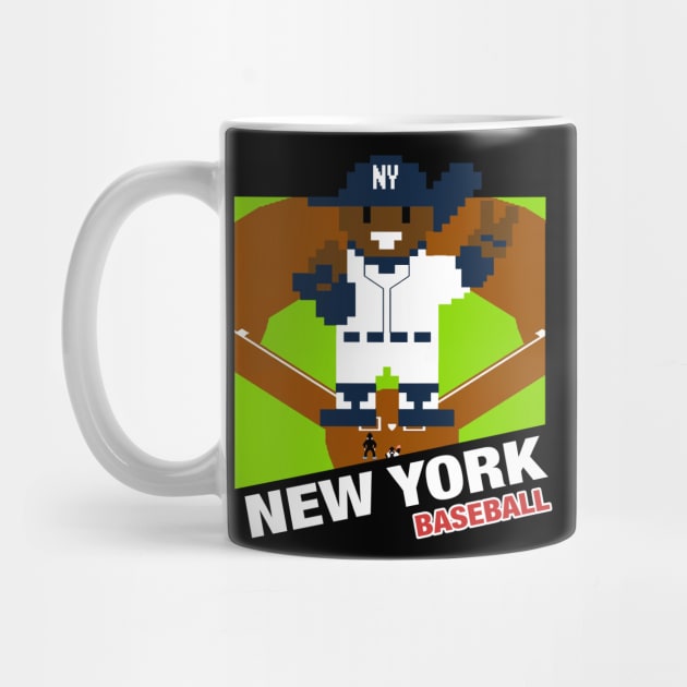 New York Baseball 8 bit pixel art cartridge design by MulletHappens